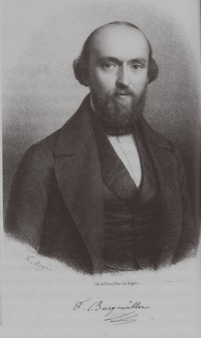 Portrait du compositeur Johann Friedrich Franz Burgmüller 1806-1874, vers 1840 - Unbekannt