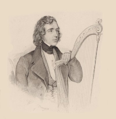 Portrait du harpiste et compositeur Elias Parish Alvars - Unbekannt