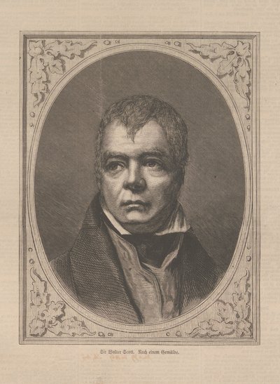 Portrait du romancier historique et poète Sir Walter Scott 1771-1832, 1871 - Unbekannt