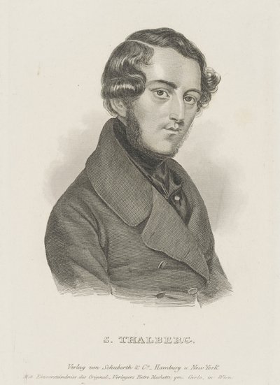 Portrait du pianiste et compositeur Sigismund Thalberg 1812-1871, vers 1850 - Unbekannt