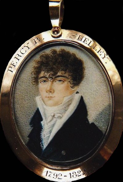 Portrait du poète Percy Bysshe Shelley 1792-1822, vers 1825 - Unbekannt
