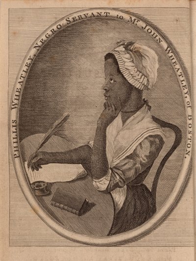Portrait de la poétesse Phillis Wheatley vers 1753-1784, 1773 - Unbekannt