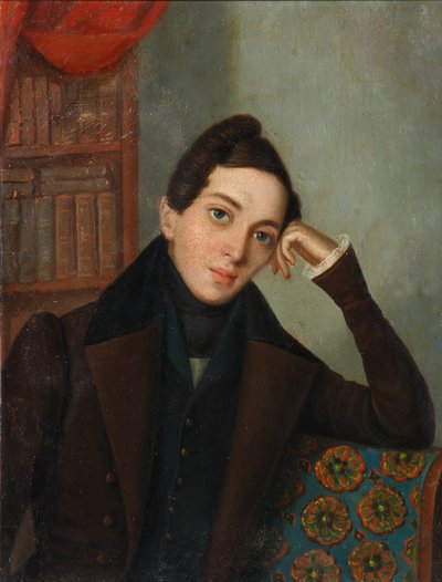 Portrait du poète Ievgueni Abramovitch Baratynski 1800-1844, années 1820 - Unbekannt