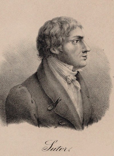 Portrait du chanteur et compositeur Wilhelm Sutor 1774-1828, vers 1825 - Unbekannt