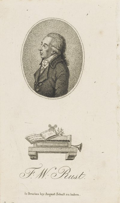 Portrait du violoniste et compositeur Friedrich Wilhelm Rust 1739-1796, vers 1800 - Unbekannt