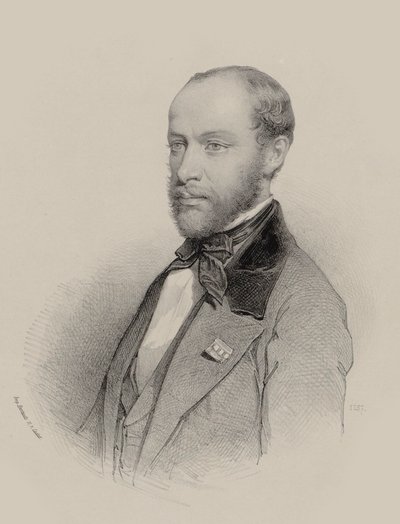 Portrait du violoniste et compositeur Henri Vieuxtemps 1820-1881, 1857 - Unbekannt