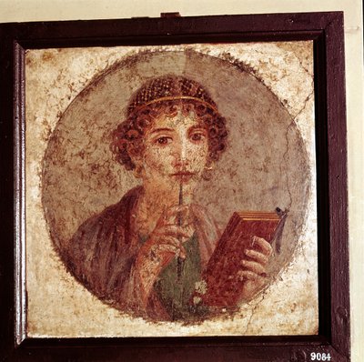 Portrait de Sappho, Pompéi, Italie - Unbekannt