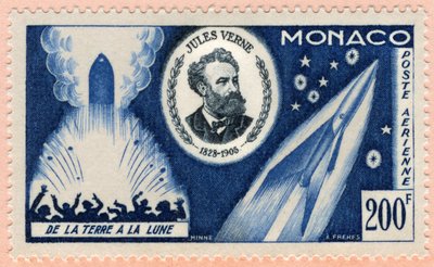 Timbre-poste émis à Monaco le 07/06/1955 pour célébrer le cinquantième anniversaire de la mort de l