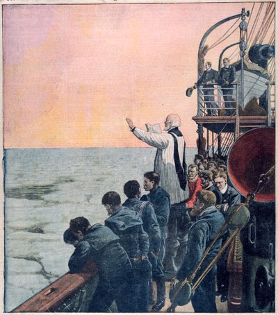 Prières sur le lieu du naufrage du Titanic, 1912 - Unbekannt