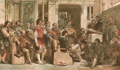 Prières dans la salle des barons, c1900 - Unbekannt