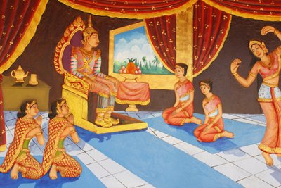 Monastère Preah Prom Rath Vie du Bouddha Dansant dans le palais - Unbekannt
