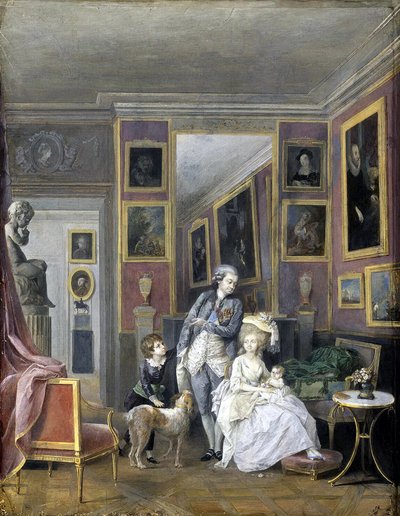 Prince Alexandre Sergeevich Stroganov avec sa femme Ekaterina Petrovna et leurs enfants, vers 1778 - Unbekannt