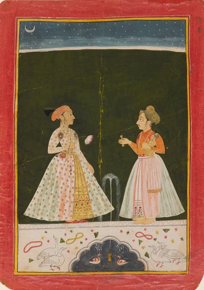 Prince Amar Singh avec son fils en bas âge, début des années 1690 - Unbekannt