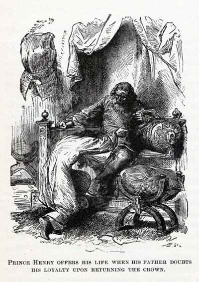 Le prince Henri offre sa vie lorsque son père doute de sa loyauté en rendant la couronne, 1882 - Unbekannt