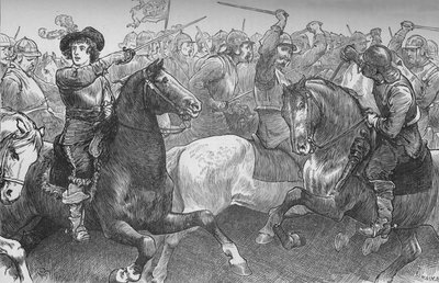 Le prince Rupert à Edgehill, 23 octobre 1642, vers 1880 - Unbekannt