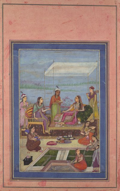 Princesse recevant un visiteur sur le balcon, Folio de l