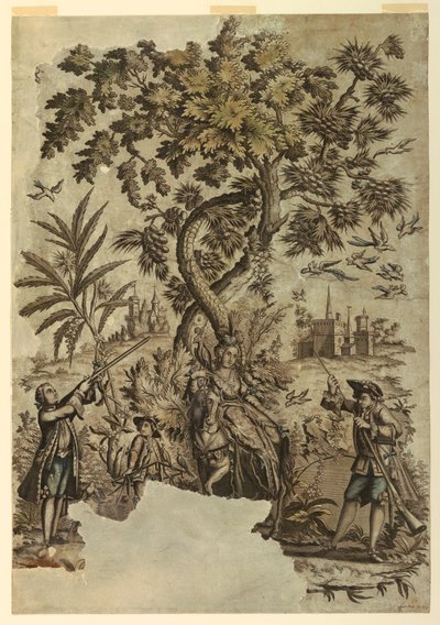 Chasse aux oiseaux, 1730-1750 - Unbekannt