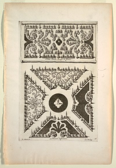 Impression, Bande plate de fleurs (cinq variations différentes) - Unbekannt