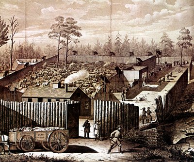Stockade de prison à Andersonville, Géorgie, guerre civile américaine, 1861-1865 - Unbekannt