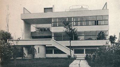 Maison privée à Garches, près de Paris : façade du jardin. Architectes, Le Corbusier et Pierre Jeanneret - Unbekannt