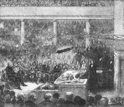 Le professeur Faraday donnant une conférence à l