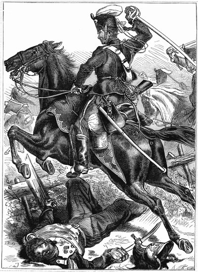 Hussard prussien chargeant avec l