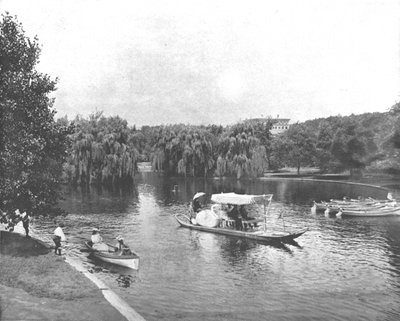 Jardin public et lac, Boston, USA, vers 1900 - Unbekannt