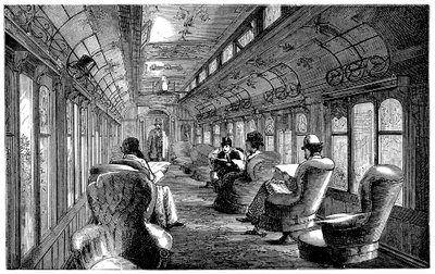 Voiture-salon Pullman sur le Midland Railway, Angleterre, 1876 - Unbekannt