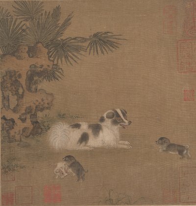 Chiots jouant à côté d