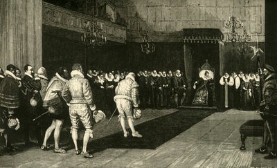 La reine Élisabeth recevant les ambassadeurs français après le massacre de la Saint-Barthélemy, 1890 - Unbekannt