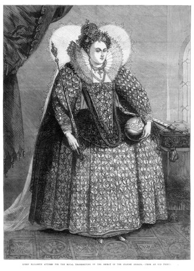 La reine Elizabeth vêtue pour l