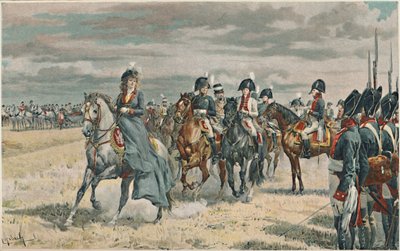 La reine Louise passant en revue l