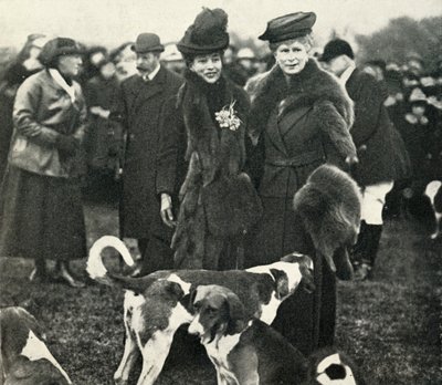 La reine Mary et la reine Alexandra à une réunion du West Norfolk Hunt - Unbekannt