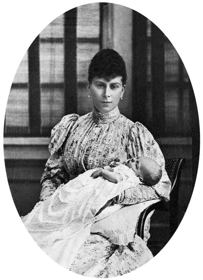 La reine Mary avec le futur roi Édouard VIII, c1894 - Unbekannt