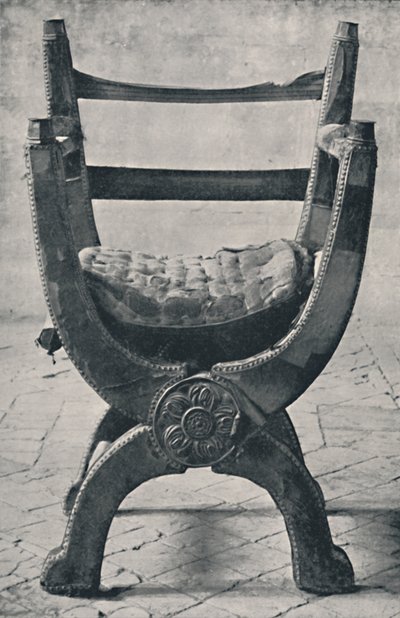 Chaise de la reine Mary dans la cathédrale de Winchester. A.D. 1554., 1928 - Unbekannt