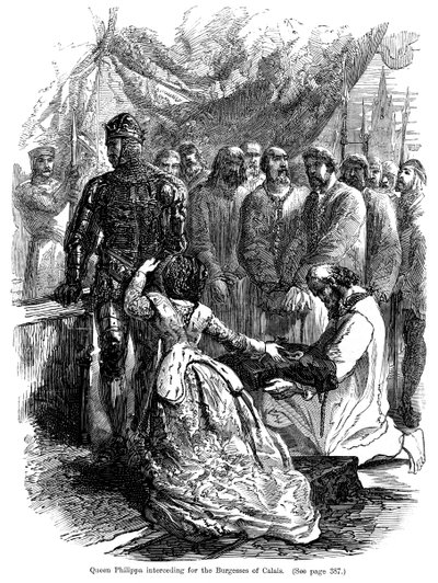 La reine Philippa 1314-1369 intercédant pour les bourgeois de Calais, 1346 - Unbekannt