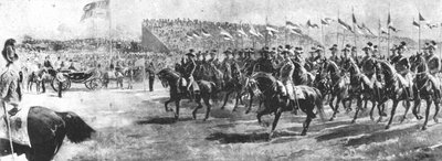 La reine Victoria passant en revue l