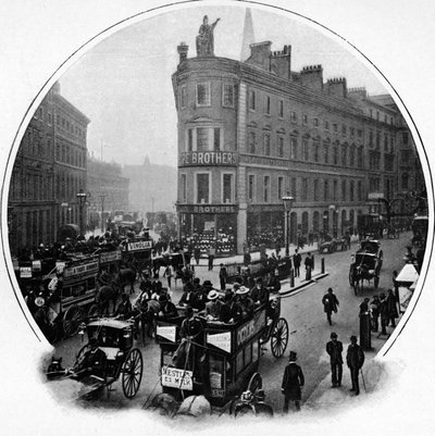 Jonction de Queen Victoria Street avec Cannon Street, Londres, vers 1903 - Unbekannt