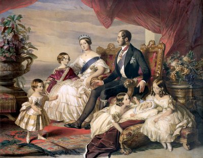 Reine Victoria et le prince Albert avec cinq de leurs enfants, 1846 - Unbekannt