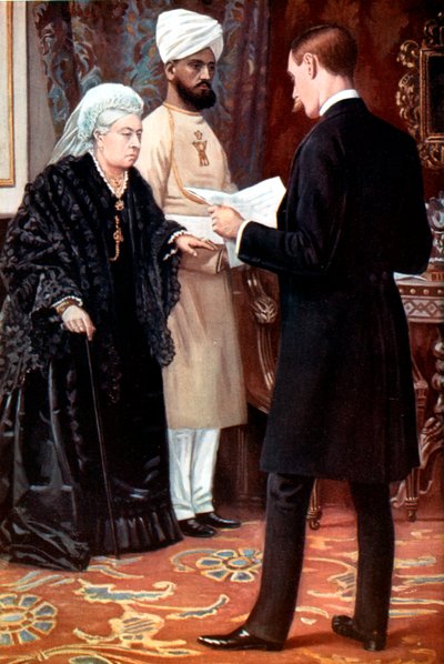 La reine Victoria écoutant une dépêche du front pendant la guerre des Boers, 1899-1901 - Unbekannt