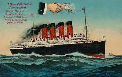 R.M.S. Mauretania. Cunard Line, vers 1930 - Unbekannt