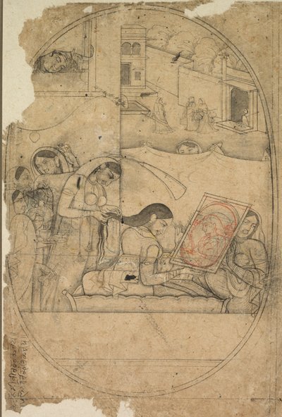 Les cheveux de Radha coiffés, c. 1790-1800 - Unbekannt