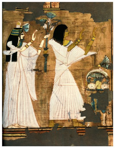 Rames et sa femme en adoration devant une table chargée d