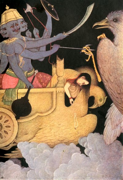 Ravana combattant avec Jatayu, 1920 - Unbekannt