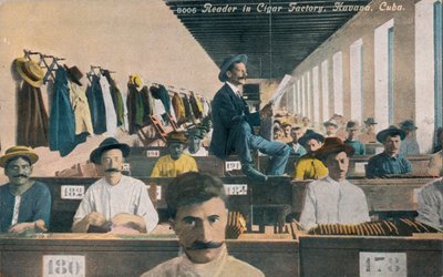 Lecteur dans une fabrique de cigares, La Havane, Cuba - Unbekannt