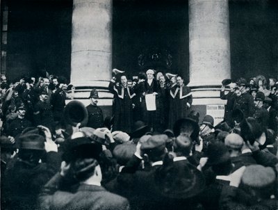 Lecture de la proclamation de la guerre contre la Turquie depuis le Royal Exchange, Londres - Unbekannt