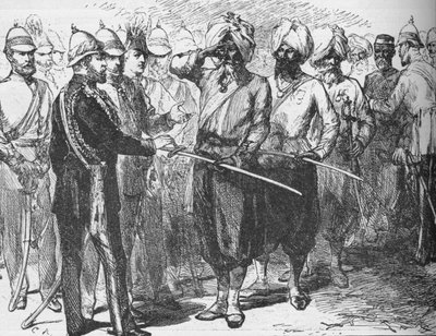 Réception pour les survivants de la défense de Lucknow, Inde, janvier 1876, 1908 - Unbekannt