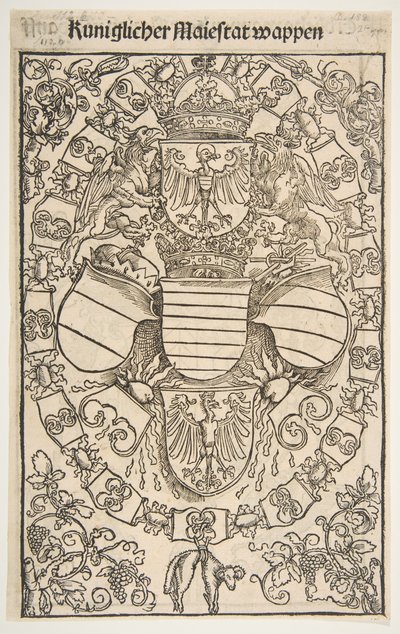 Recto: Armoiries de Maximilien Ier en tant que roi des Romains, verso: Armoiries de Florian - Unbekannt