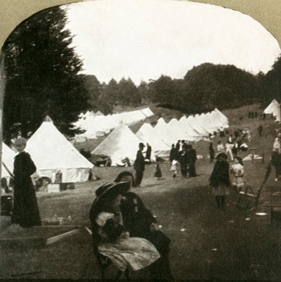 Camp de réfugiés au terrain de balle dans le Golden Gate Park, 1906 - Unbekannt