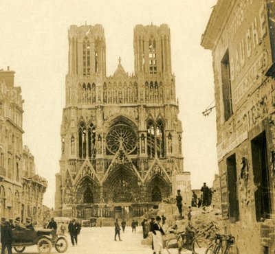 Cathédrale de Reims, Reims, nord de la France, vers 1914-1918 - Unbekannt